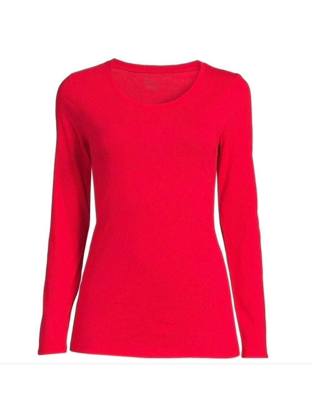 Long sleeve scoop neck tunic length tee